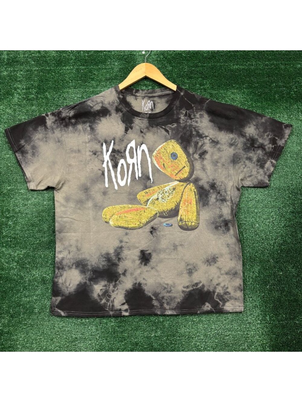 Korn Issues Voodoo Doll Album Nu Metal Band Tie-Dye Oversized T-Shirt Size S/M